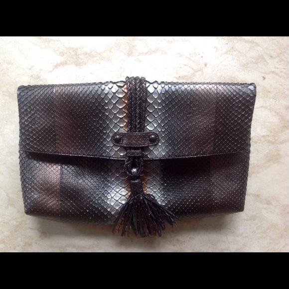 Genuine Python Skin Clutch - Picture 2 of 4